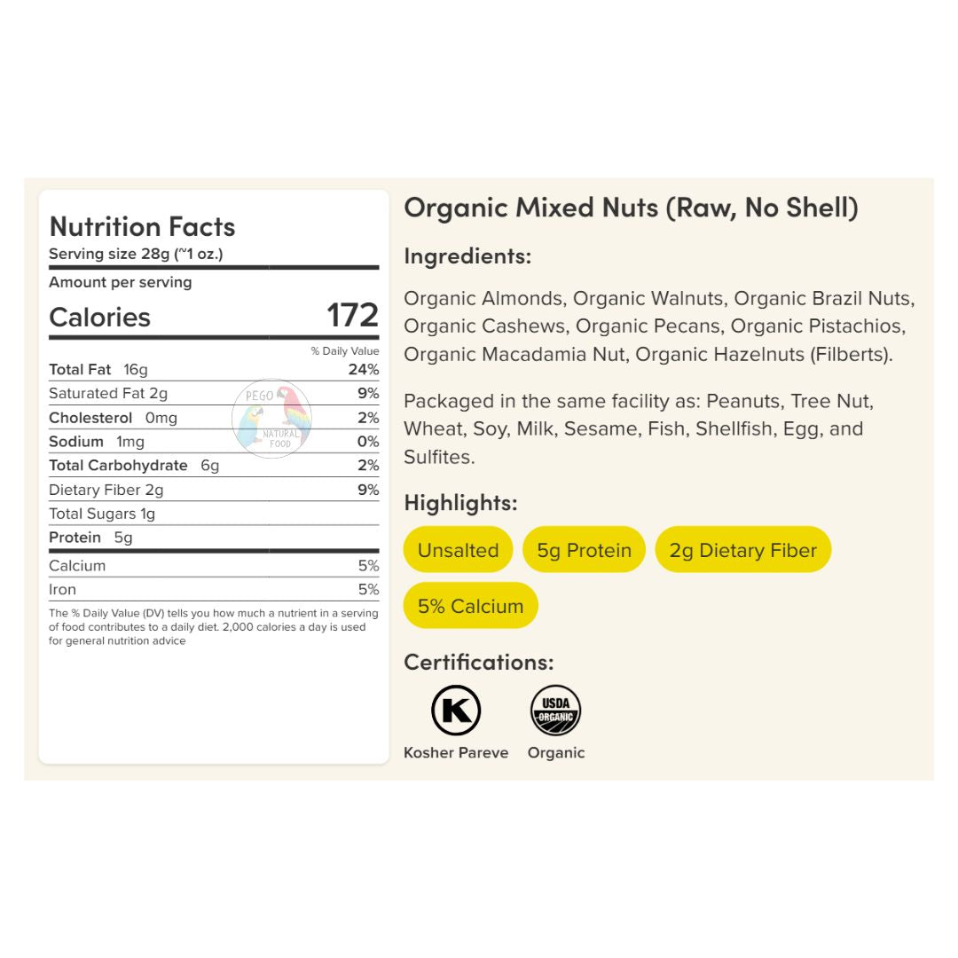8 Mixed Nuts(Raw/No Shell)